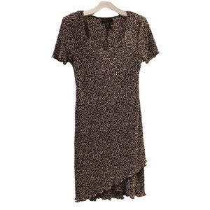 Connected apparel brown and white midi dress SIZE 12